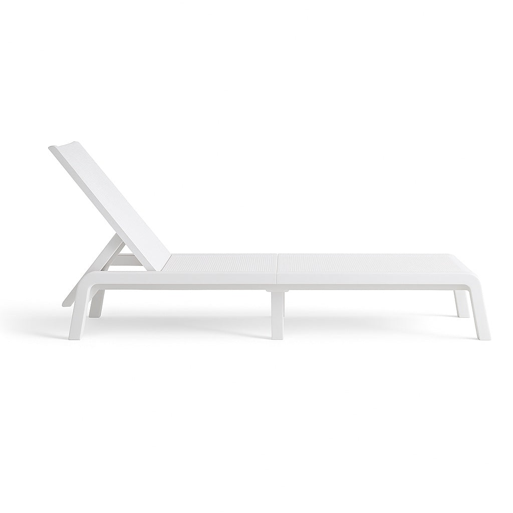 LETTINO RECLINABILE MALLORCA 192X58XH35CM BIANCO.