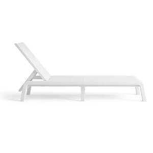 LETTINO RECLINABILE MALLORCA 192X58XH35CM BIANCO.