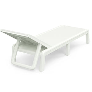 LETTINO RECLINABILE MALLORCA 192X58XH35CM BIANCO.