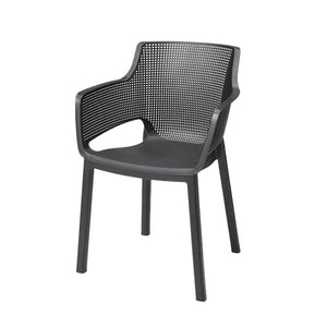 SEDIA ELISA 54X61XH79CM GRAFITE IN RESINA.