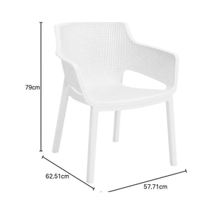 Keter SEDIA ELISA 54X61XH79CM BIANCA IN RESINA.