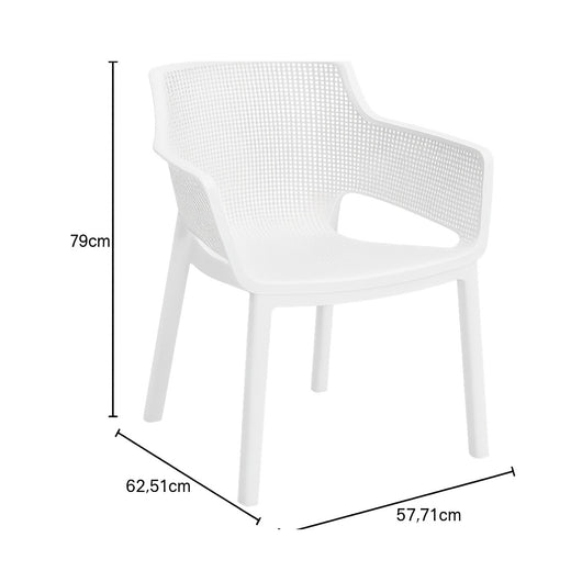 Keter SEDIA ELISA 54X61XH79CM BIANCA IN RESINA.