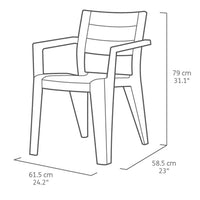 SEDIA JULIE 61,5X58,5XH79CM ROSSA