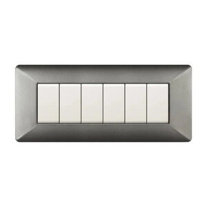 EASY PLACCA MATIX ALLUMINIO NOTTE 6P- ELETTROCANALI- 1,0 pz
