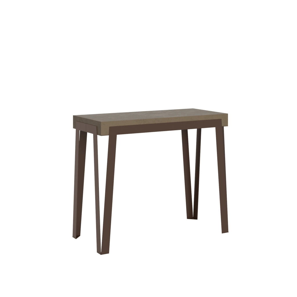 Consolle Allungabile 90-300x40x77 cm Rio Tortora Telaio Ruggine