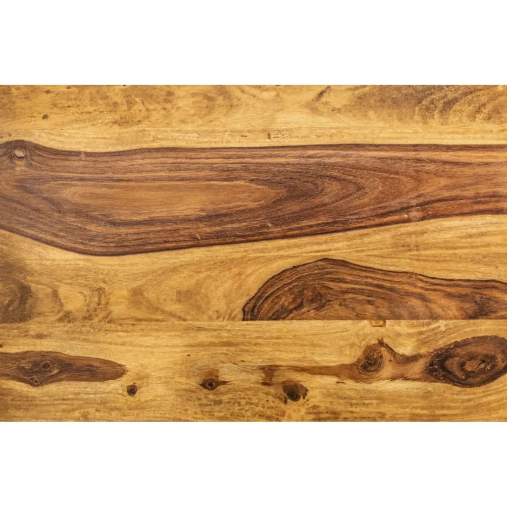 Tavolino GRADI 60 cm in legno massiccio di Sheesham - Tavolino quadrato con spazio di stoccaggio