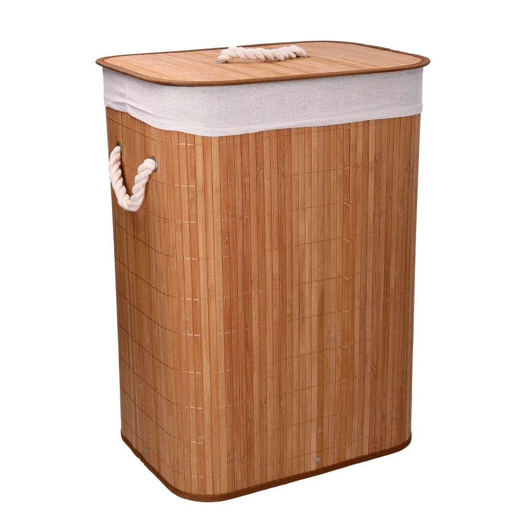 Cesto Portabiancheria bambù naturale cm 40x30xh57