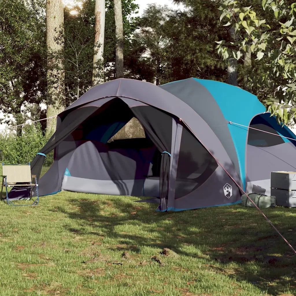 Tenda Familiare Cabina per 6 Persone-Tenda da campeggio Blu Impermeabile 326269