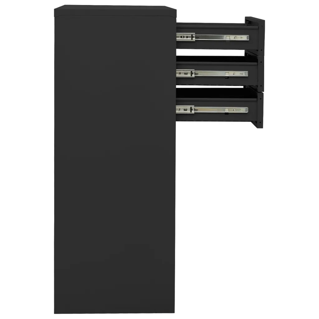 Armadio per Ufficio Antracite 90x40x102 cm in Acciaio 336408