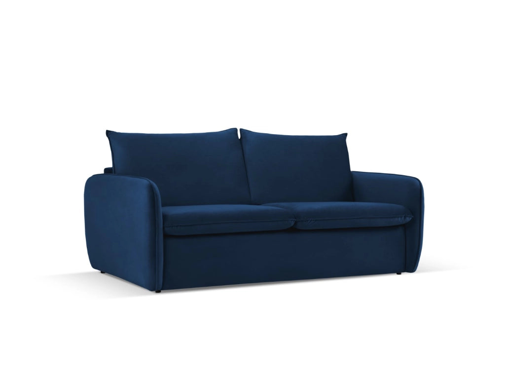 Cosmopolitan Design - Divano convertibile "Vienna" 3 posti in velluto blu reale 