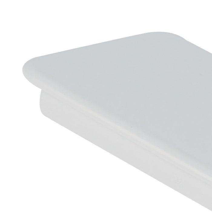 Tappo terminale rettangolare 55x110mm bianco per cappe