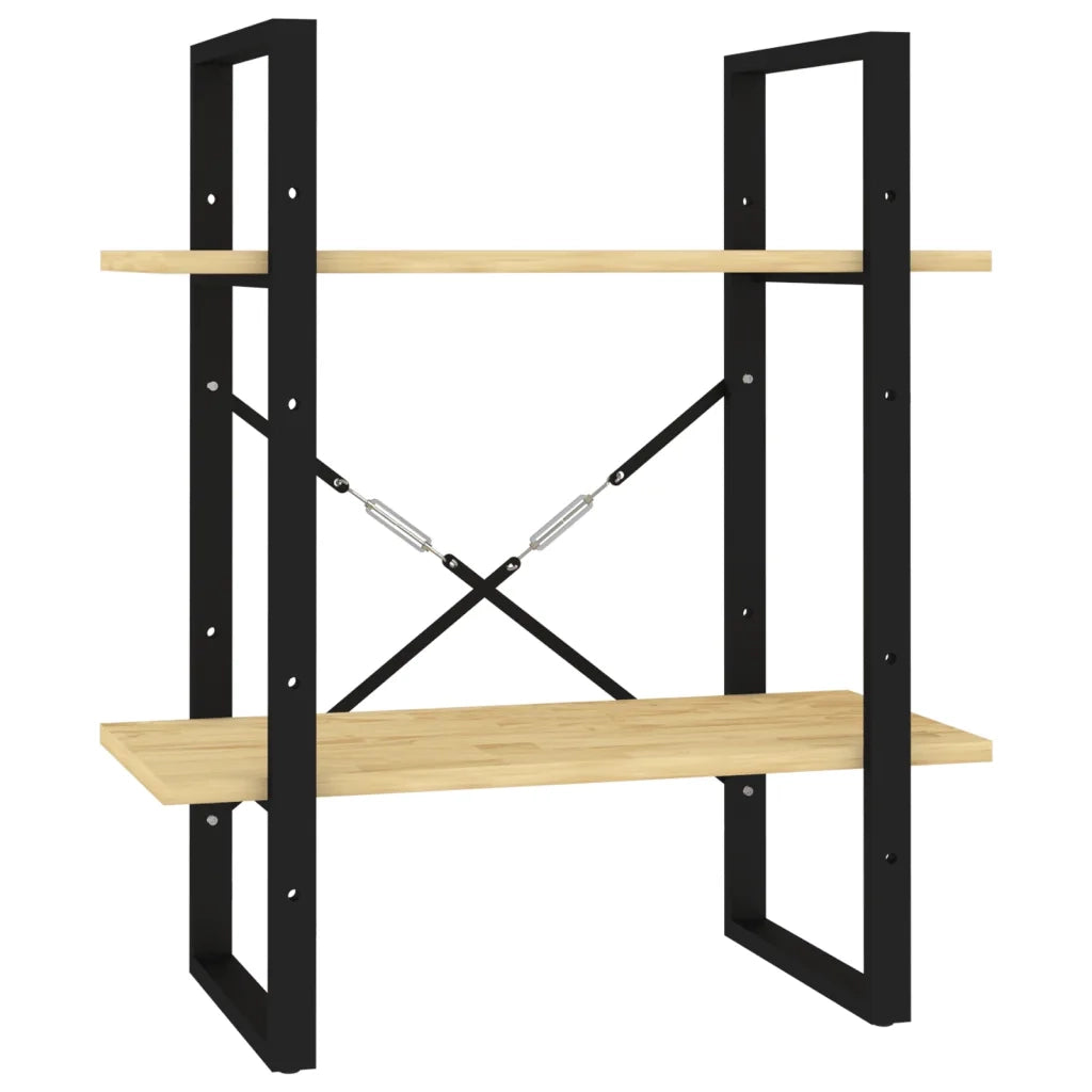 Libreria a 2 Ripiani 60x30x70 cm in Legno Massello di Pino 806432