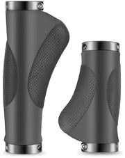 Manubri Ergonomici Antiscivolo con Gomma Antivibrazioni - Sicuri 130 mm - Adatti per Manubri da 22,2 mm - Manubri per Bicicletta con Grip Comodo