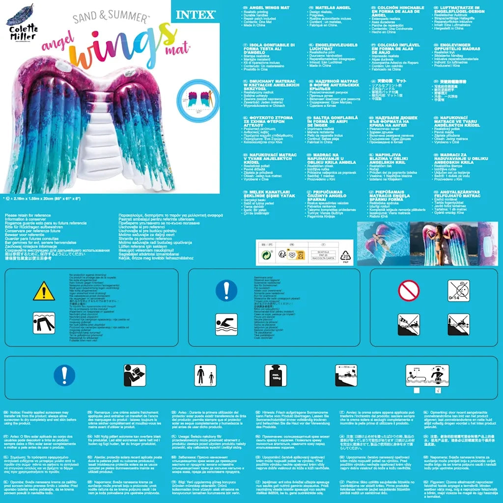 INTEX Galleggiante per Piscina Angel Wings Mat 58786EU 3202811
