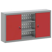 Mobile per attrezzi con blocco Rosso e Grigio 100 x 20 x 55 cm CFW7065715