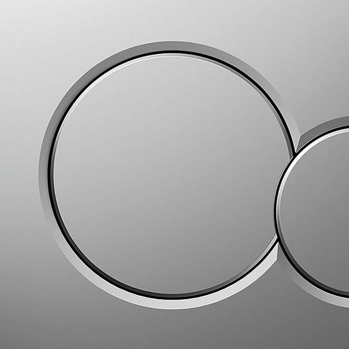 Placca satinata a 2 tasti per cassetta Geberit unica - Serie Sigma01