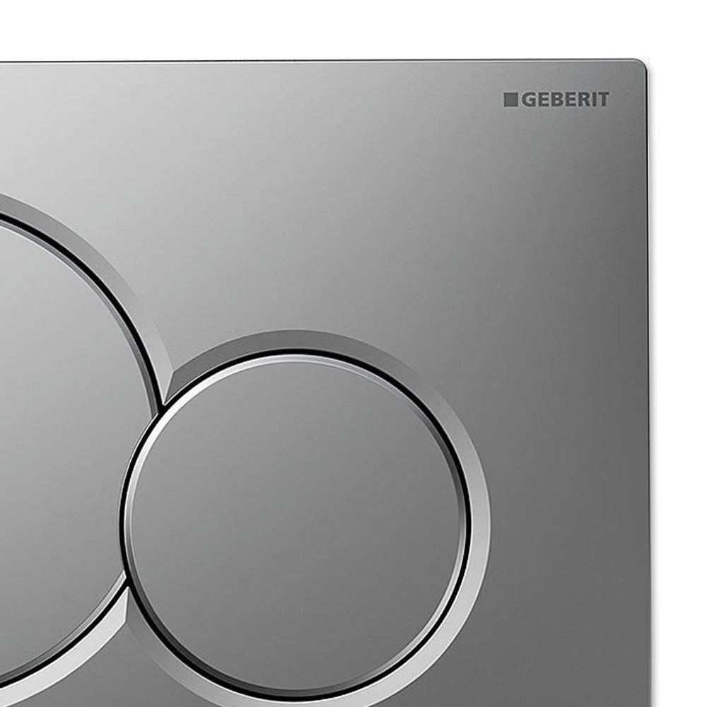 Placca satinata a 2 tasti per cassetta Geberit unica - Serie Sigma01