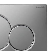 Placca satinata a 2 tasti per cassetta Geberit unica - Serie Sigma01