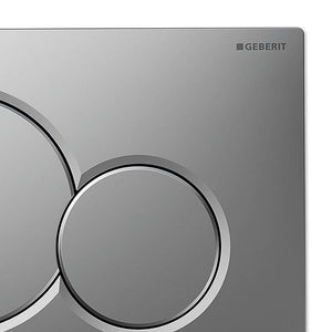 Placca satinata a 2 tasti per cassetta Geberit unica - Serie Sigma01