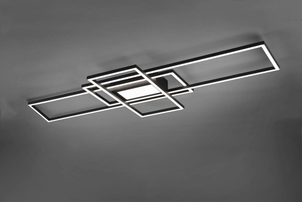 Plafoniera LED Trio Irvine 4 luci 60W antracite 2700-6000K