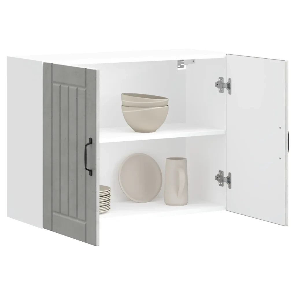 Pensile da Cucina Lucca Grigio Cemento in Legno Multistrato 853831