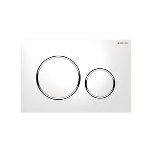 Placca bianca per cassetta Geberit unica - Serie Sigma20