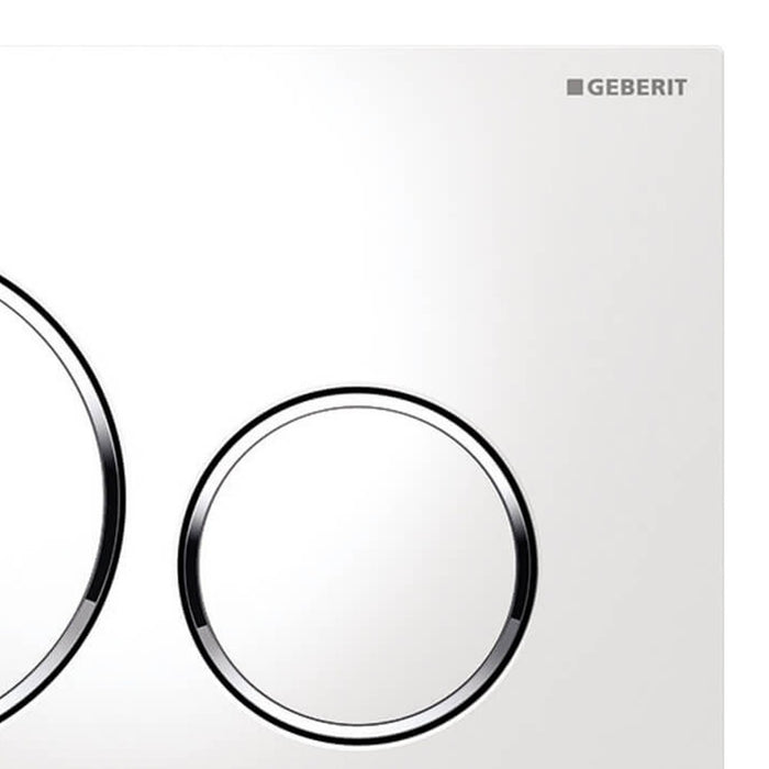 Placca bianca per cassetta Geberit unica - Serie Sigma20