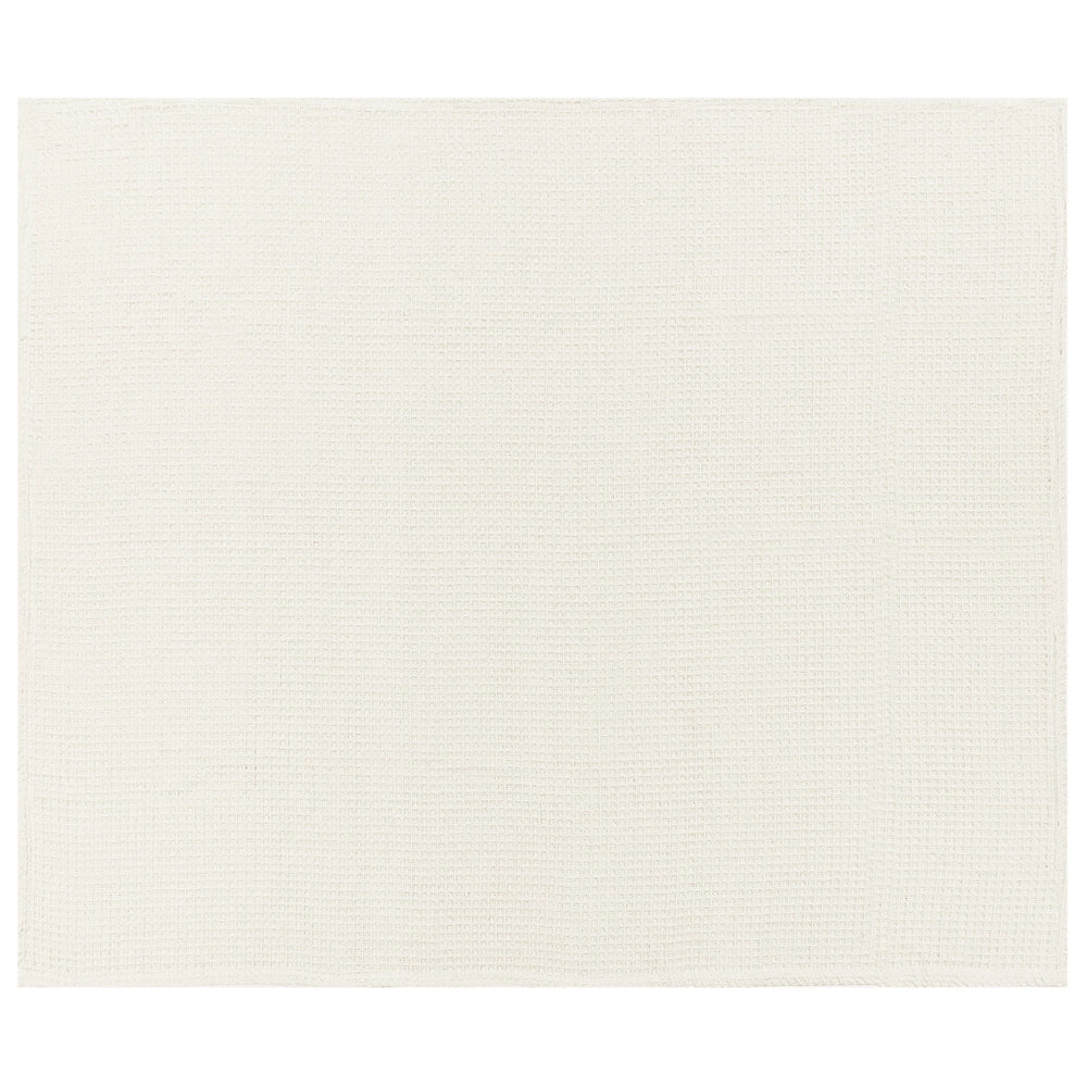 Copriletto in cotone beige chiaro 220 x 240 cm con motivo a quadretti, decorativo, per il soggiorno e la camera da letto.