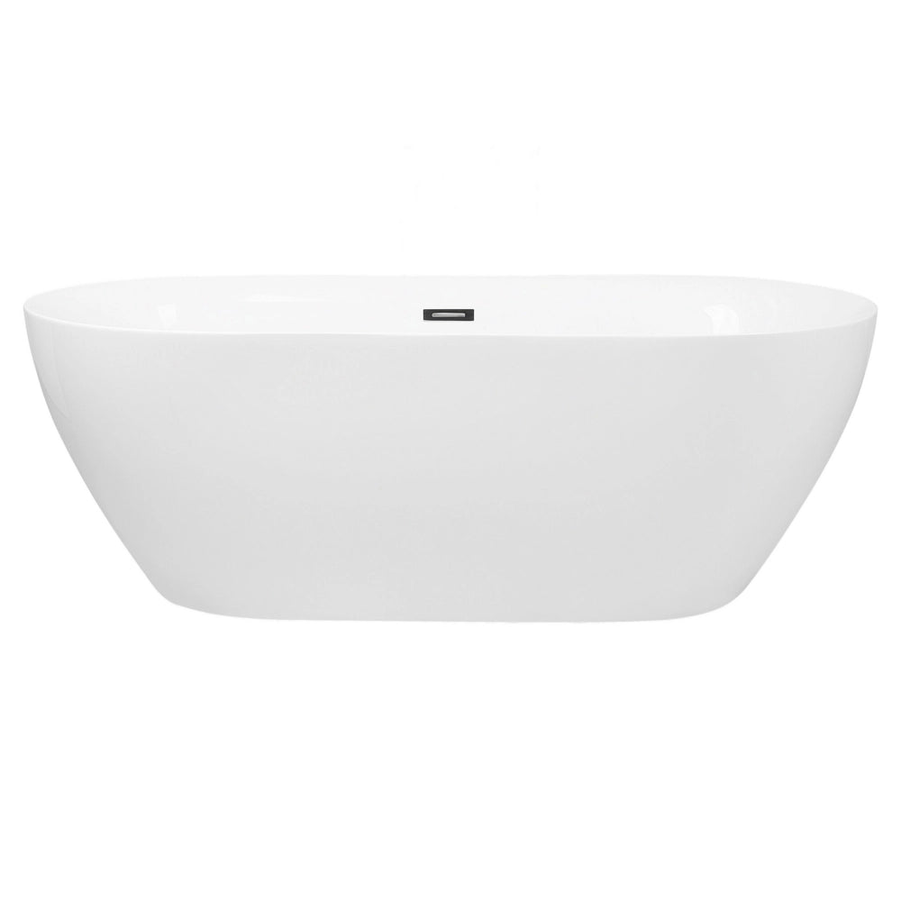Vasca da Bagno Bianco Freestanding 160 cm in Acrilico Sanitario Moderna