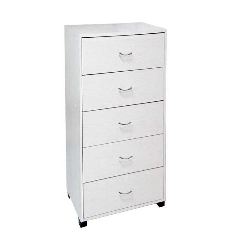 GAIA CASSETTIERA A 5 CASSETTI 50 X 40 X 101 CM IN COLORE BIANCO