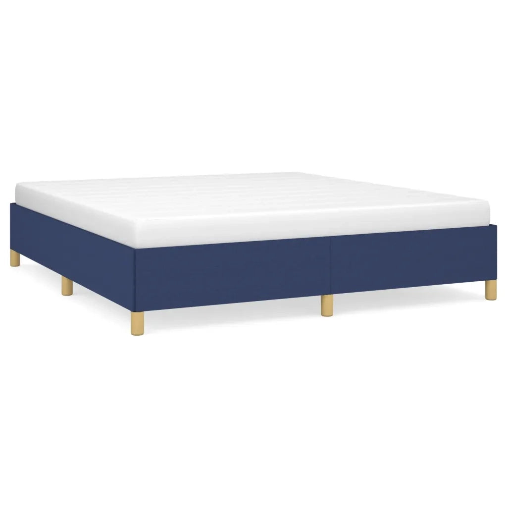 Struttura Letto a Rete a Molle-Giroletto Blu 180x200 cm in Tessuto 559244