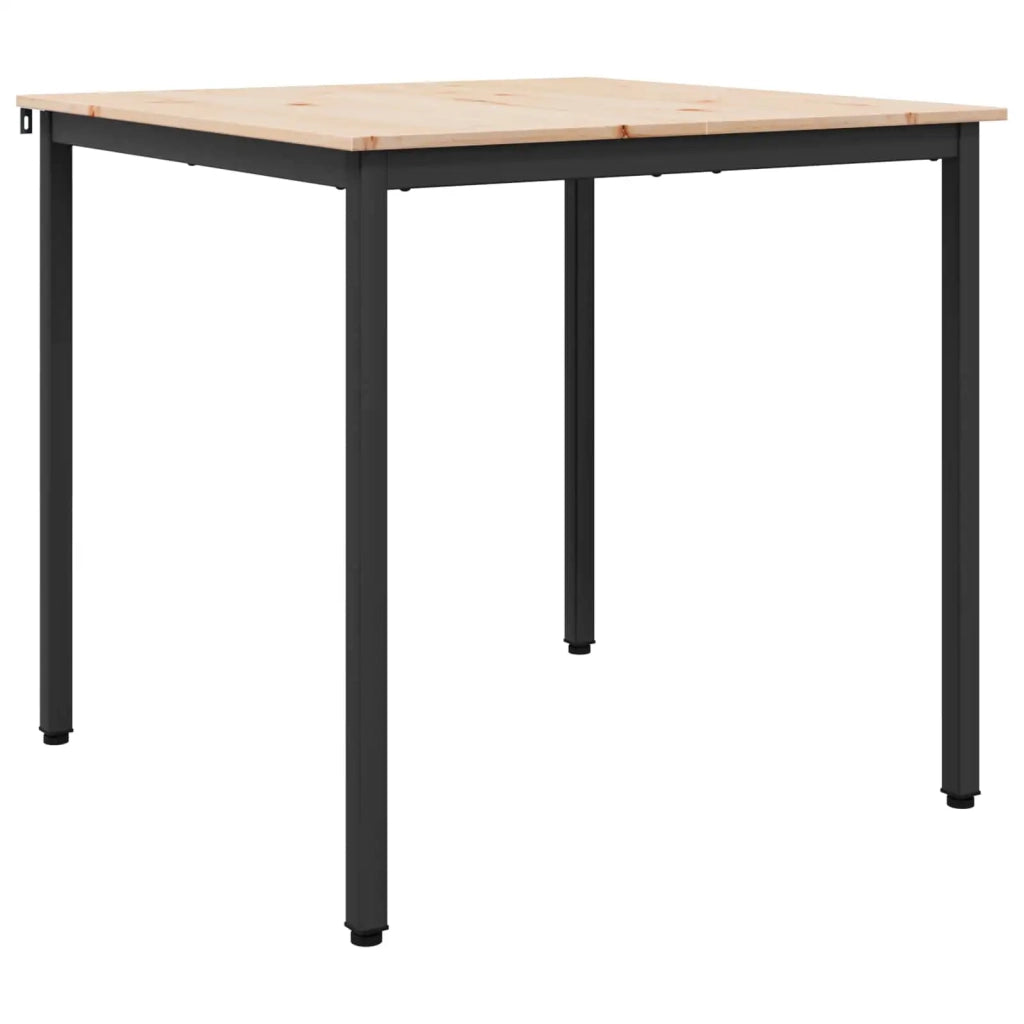 Tavolo da pranzo Naturale 80 x 80 x 75 cm Pino massello 892783