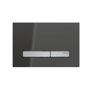 Placca con vetro a specchio fumé per cassetta Geberit unica - Serie Sigma50