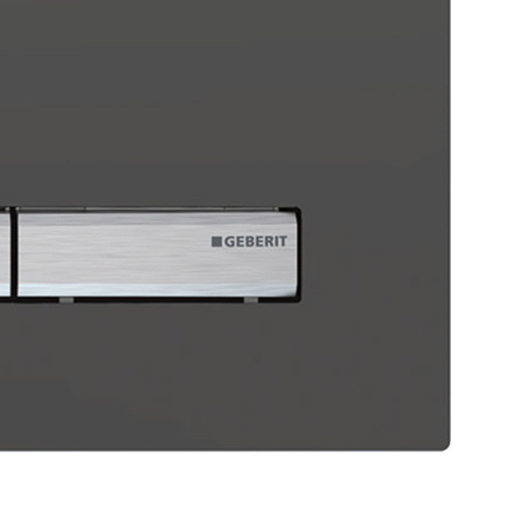 Placca con vetro a specchio fumé per cassetta Geberit unica - Serie Sigma50