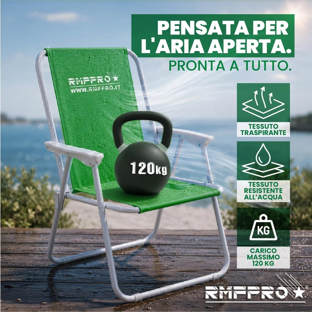 RMF PRO SEDIA PIEGHEVOLE DA SPIAGGIA VERDE