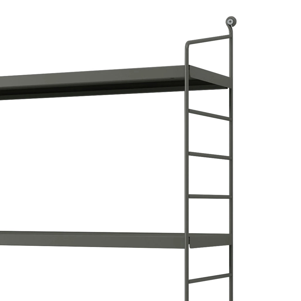 Mensola da parete regolabile a 3 livelli 50 x 60 x 15 cm grigio scuro opaco 03_0007056
