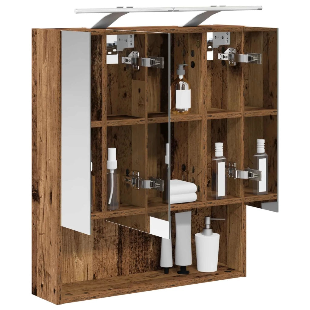 Mobiletto per specchio da bagno Legno vecchio 60 x 14.5 x 70 cm