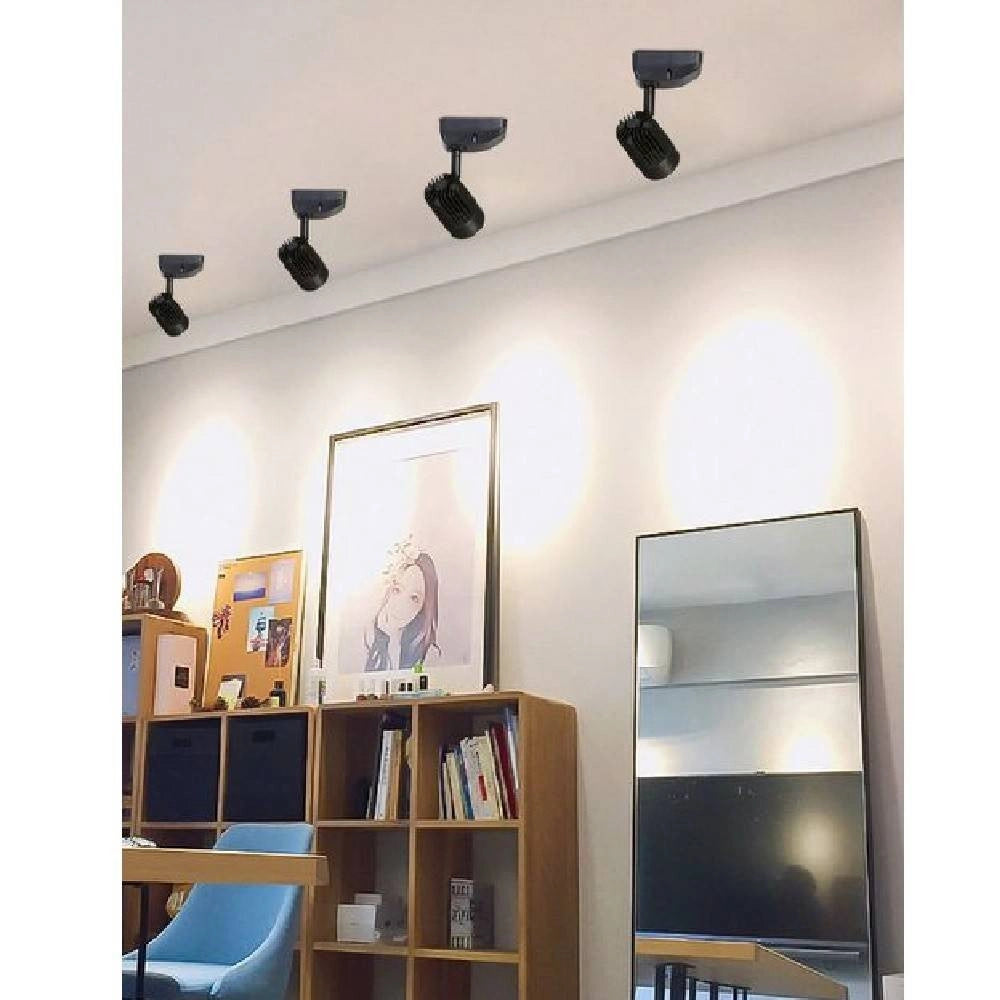 Trade Shop - Applique Soffitto Led Cob 11 W Faretto Proiettore Luce 3000k 6500k 4000k F11w-h - -bianco Caldo      -