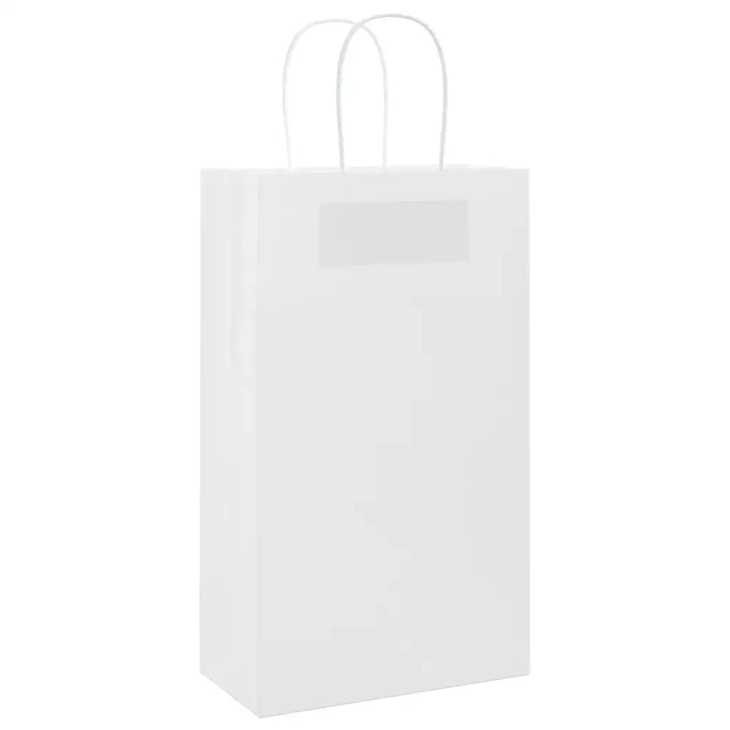 Sacchetti di Carta 250 pz con Manici Bianchi 21x11x36 cm 4101617