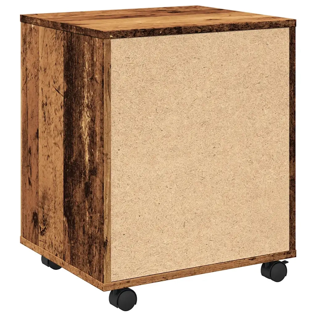 vidaXL Armadietto con Ruote Legno Antico 45x38x54 cm Legno Multistrato