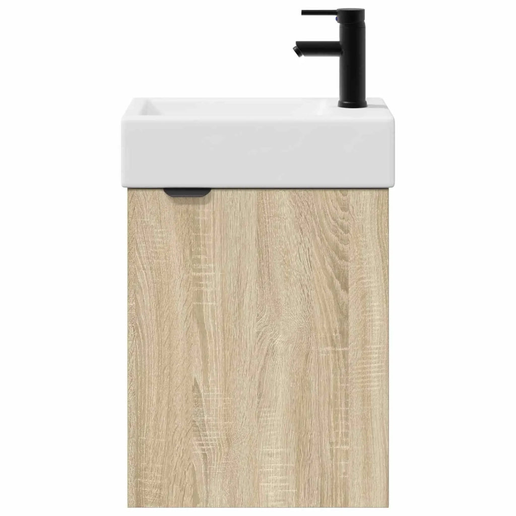 Mobile bagno con rubinetto Rovere Sonoma 45,5 x 22,5 x 84 cm 889435