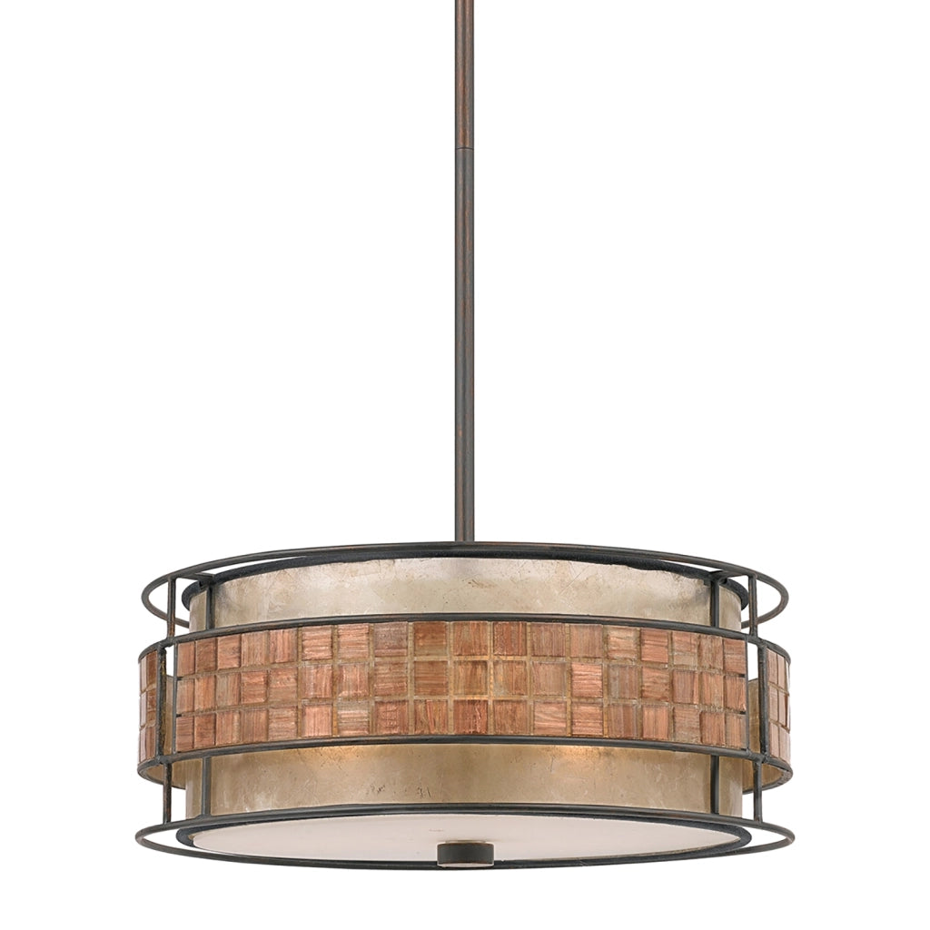 Lampadario Contemporaneo Laguna Metallo Rame Rinascimentale 4 Luci E27