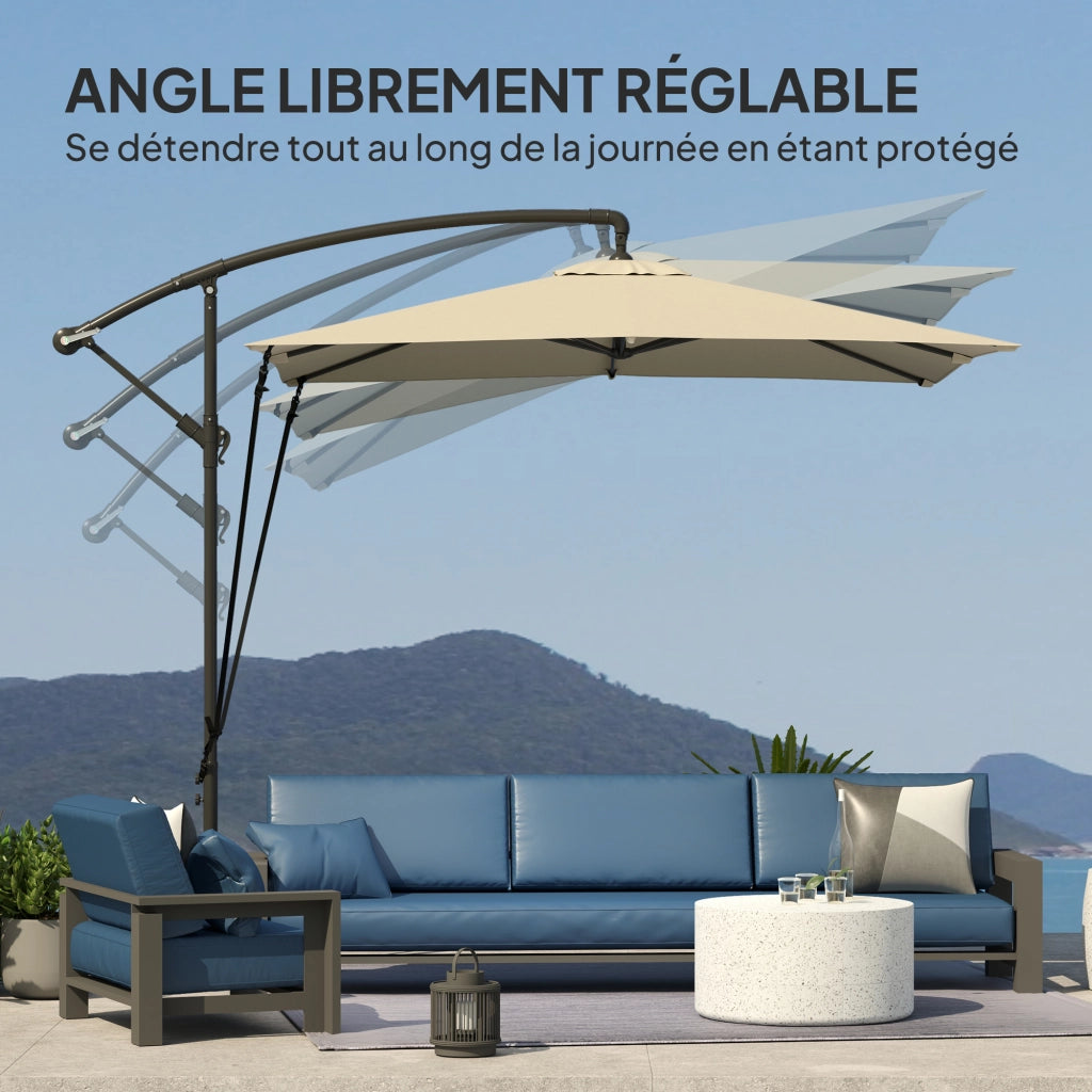 Parasole da giardino esterno ¨C zephmum ¨C 2,5x2,5 m kaki