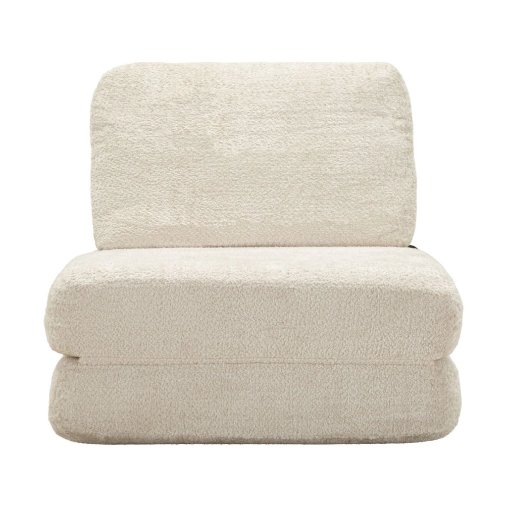 Poltrona Letto VKH1114, Bianco, Spugna, 80x100x80 cm