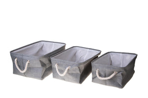 Set 3 Contenitori in Tessuto 45 cm