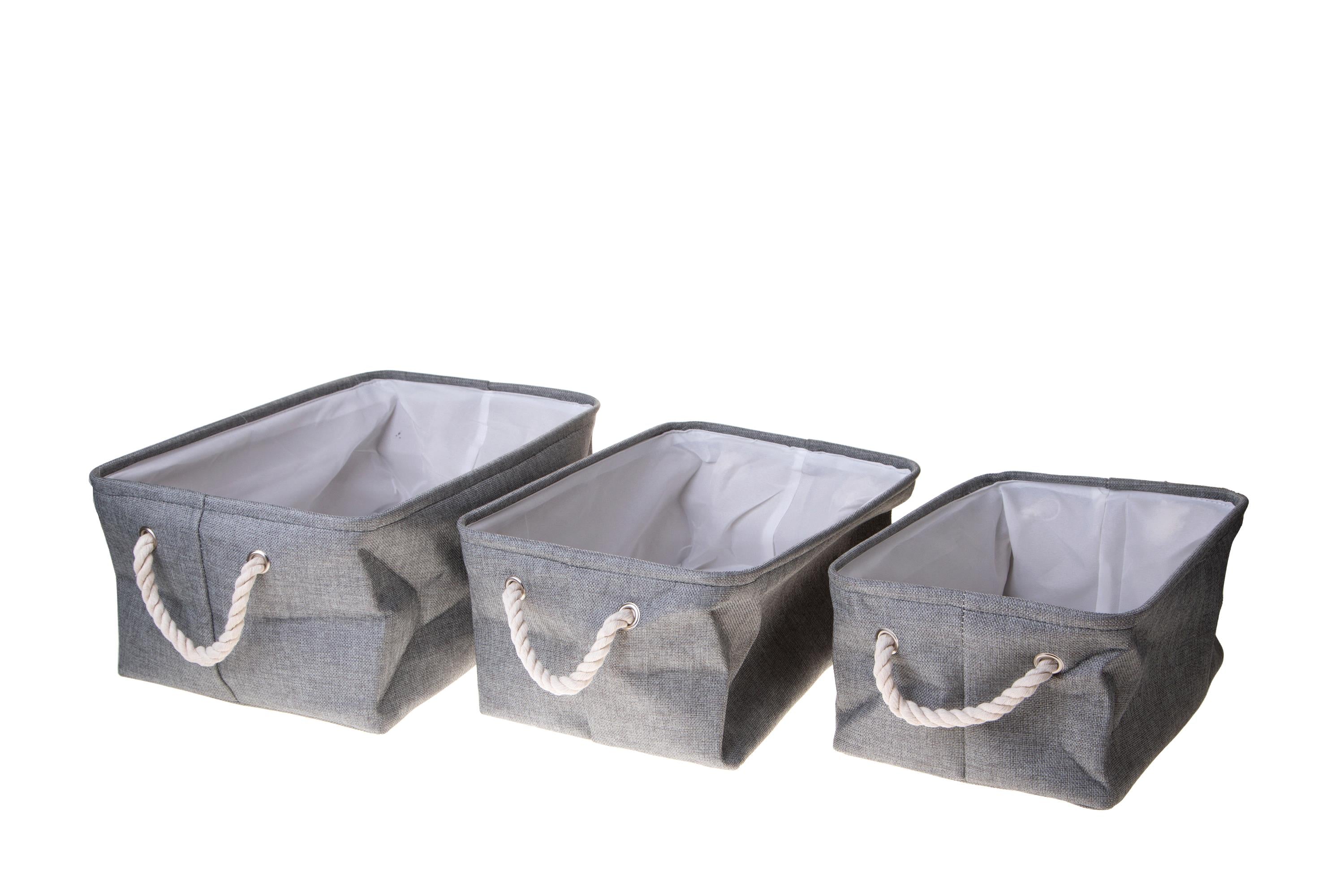 Set 3 Contenitori in Tessuto 45 cm