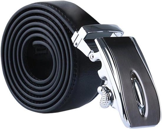 Ratchet Lederen Riem Automatizzato con Doppia Cintura - Nero - Dimensione della Cintura: 37-43 1/2 pollici