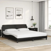 Giroletto-Struttura Letto Dover Nero 180x200 cm in Similpelle
