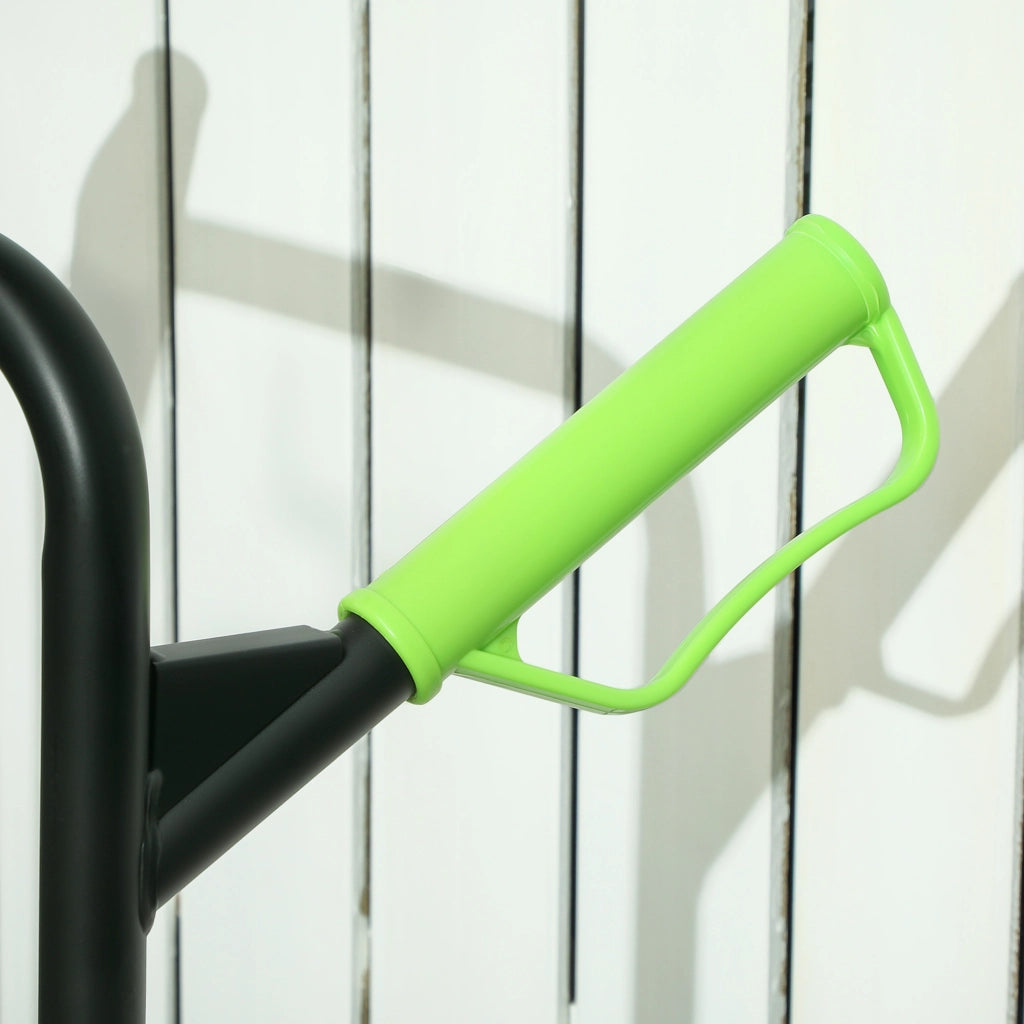 Carrello Portapacchi per Scale 6 Ruote 44x67x106,5 cm Pieghevole Portata 120kg in Acciaio Verde