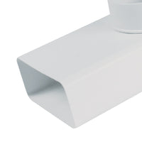 Raccordo a t rettangolare tondo 55x110-100 bianco per cappe